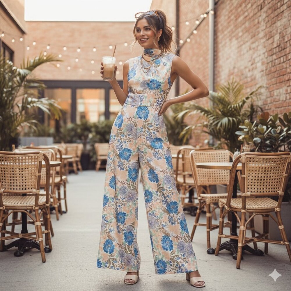 NWT Significant Other Lana Wide Leg Jumpsuit in Daylight Floral